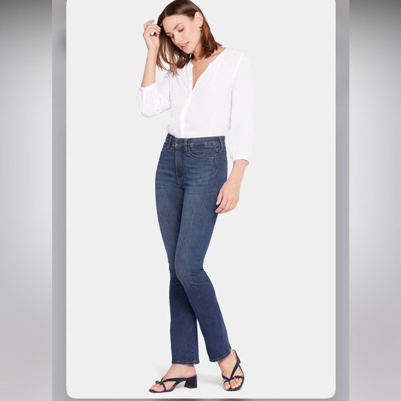 NYDJ Petite Le Silhouette Slim Bootcut High Rise Jeans Precious Size 12P NWT - Picture 1 of 10